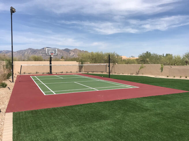 Kennewick Pickleball Court and Basketball Net